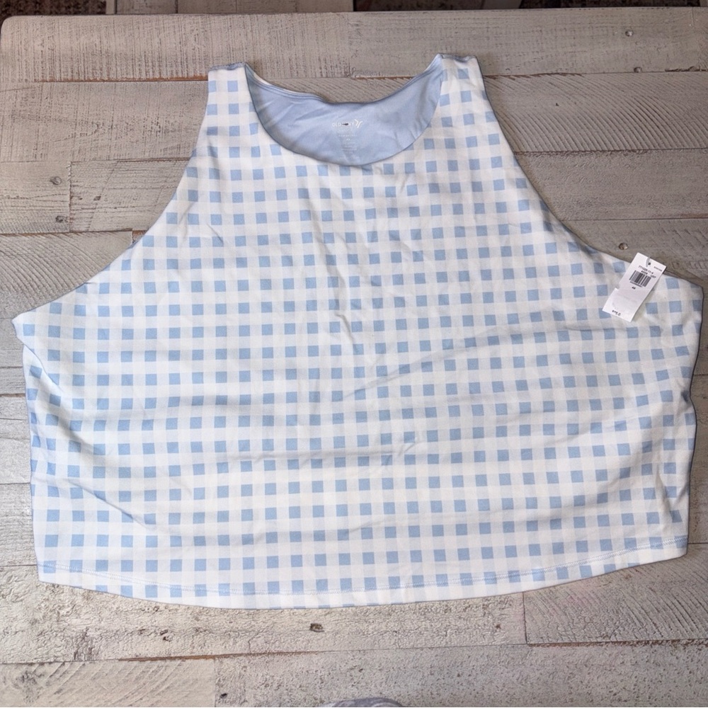 π Old Navy Active Womens Plus 3X Powersoft Built in Bra Athletic Tank Top Blue - Picture 1 of 15